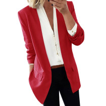 Red Slim Fit Lightweight Blazer TQK260024-3(This items size is smaller, pls select one size bigger)