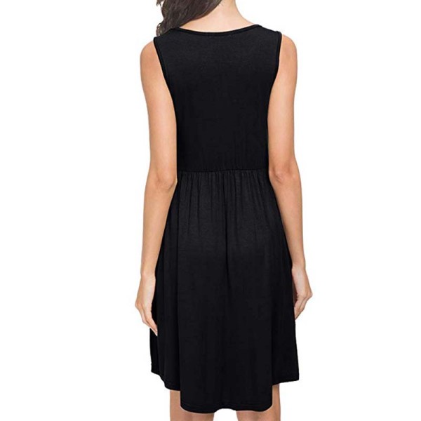 black sleeveless button down dress