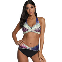 Mlticolor Gradient Polka Dot Push Up Bikini TQS610025-29