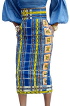 Stylish African Print High Waist Bodycon Pencil Skirt