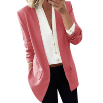 Pink Slim Fit Lightweight Blazer TQK260024-10(This items size is smaller, pls select one size bigger