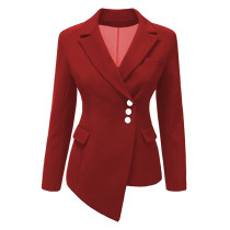 Red Irregular Blazer Suit TQK00188-3