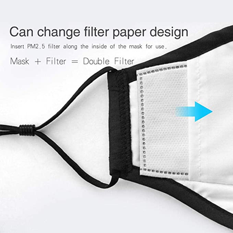 US$ 2.88 - Purple Pure Cotton Face Masks with 2pcs Filter Elements H00278-8  - m.sebowel.net