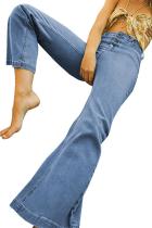 Sky Blue High Waist Flared Jeans LC786286-4