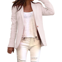 Light Pink Single Button Slim Fit Blazer TQK260023-39