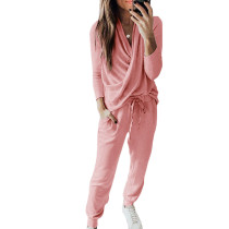 Pink Long Sleeve Pants Pajama Set TQK710109-10