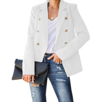 White Button Detail Lady Blazer TQK260020-1(This items size is smaller, pls select one size bigger)