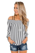 Gray Summer on You Off The Shoulder Top LC252414-11