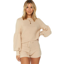 Apricot Fashion Sweater and Shorts Set TQK710120-18