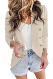 Apricot Double Breasted Long Sleeve Novelty Button Blazer LC852062-18