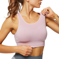 Pink Back Hollow Out Quick Dry Yoga Bra TQE10145-10