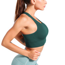 Green Back Hollow Out Quick Dry Yoga Bra TQE10145-9