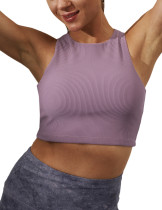 Pink Taupe Simple Design Padded Comfort Yoga Bra TQE10106-87