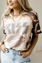 Bleached Kiss Leopard Lips Vintage Tee LC2524097-17
