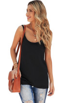 Black Knitted Tank Top LC256620-2