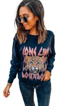 Letters and Tiger Graphic Sweatshirt LC2537913-2