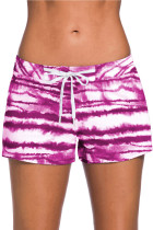 Rose Drawstring Tie-dye Swim Shorts LC472155-6