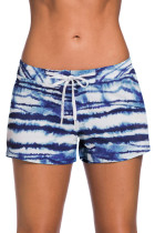 Blue Drawstring Tie-dye Swim Shorts LC472155-5