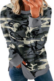 Green Camouflage Pullover Sweatshirt with Slits LC2537877-9
