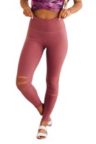 Pink Cut-out Skinny High Waist Leggings LC76434-10