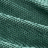 Pea Green Rivet Corduroy Buttoned Pocketed Long Sleeve Shirt TQK280138-64