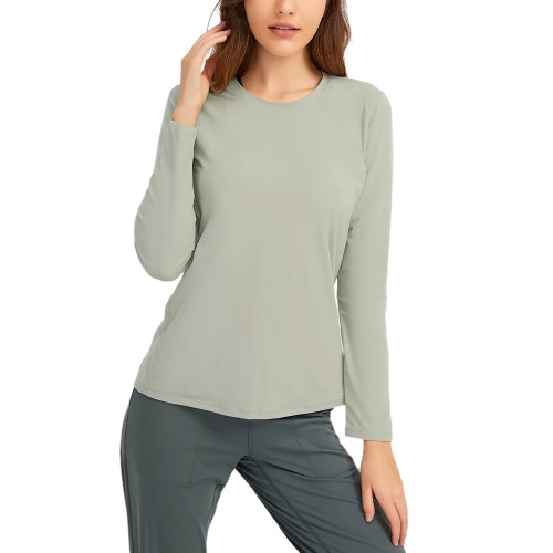 Mignonette Quick Dry Slim Fit Long Sleeve Yoga Tops TQE61578-50