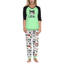 Christmas Cat Print Loungewear TQK710416-7