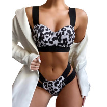 Leopard Contrast Push-up Bikini Set TQK610232-20