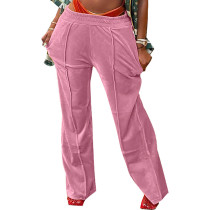 Pink Velvet Casual Sports Pants TQK530062-10