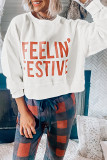 FEELIN’ FESTIVE Graphic Crop Sweatshirt and Joggers Loungewear LC4512142-3