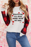 Valentine Letter Print Plaid Long Sleeve Sweatshirt LC25311450-1