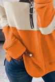 Cow Print Color Block Zip-up Pullover Sweatshirt LC2539797-14