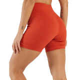 Reddish Brown Seamless Nylon Sports Shorts TQK530026-66
