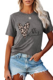 Be Kind Leopard Heart Shape Print Short Sleeve T-shirt LC25213657-11
