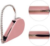 Pink Heart Shaped Party Evening Clutch Bags with Crystal H21238-10