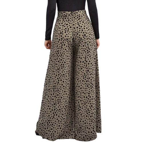 Gren Leopard Print High Waist Wide Leg Pants TQV510002-9