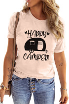 Pink HAPPY CAMPER Graphic Tee LC25216387-10