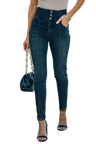 High Rise Washed Skinny Jeans LC784059-2