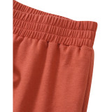 Orange V Neck Twisted Long Sleeve with Pant Set TQV810011-14