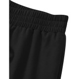 Black V Neck Twisted Long Sleeve with Pant Set TQV810011-2