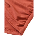 Orange V Neck Twisted Long Sleeve with Pant Set TQV810011-14