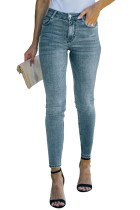 Gray Faded Skinny Jeans with Pockets LC787920-11