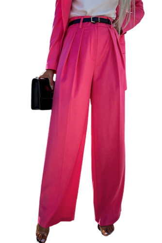 Rose Pleated High Waist Wide Leg Casual Pants LC7711300-6