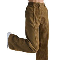 Khaki Splicing Corduroy Pocket Casual Pants TQF511007-21