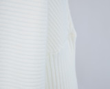 White Turtleneck Side Split Pullover Knit Sweater TQBA2211071-1