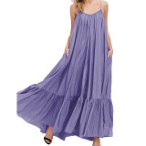 Light Purple Spaghetti Straps Pocket Casual Dress TQK311391-38