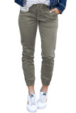 Green Slim Fit Pocketed Twill Jogger Pants LC7711501-9