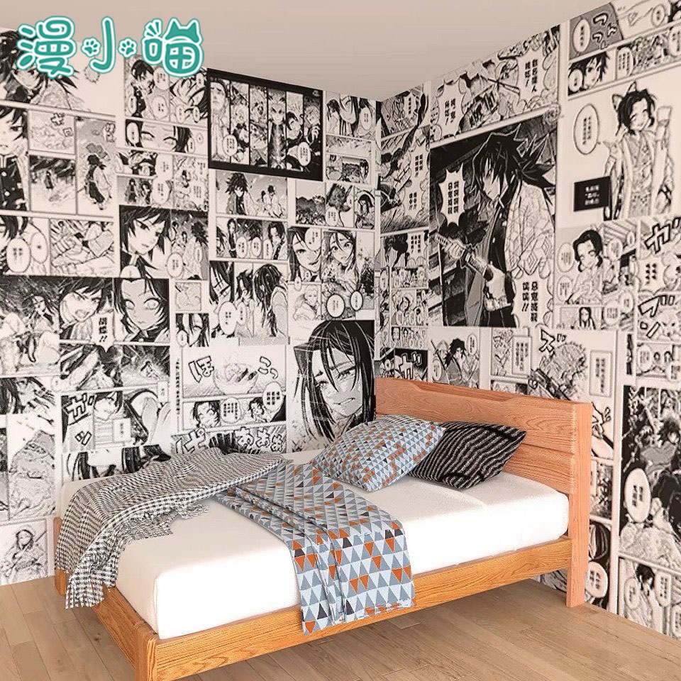 US$ 9 - 【漫小喵】漫畫日系白裝訂A4漫畫壁紙jk背景牆- www.animemeow.com