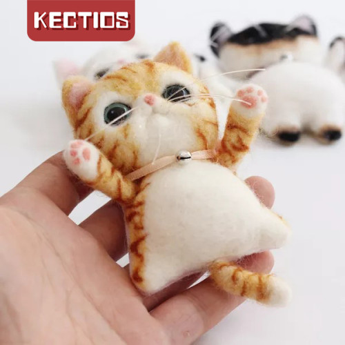 【Kectios™】羊毛氈戳戳樂 材料包 動物貓咪胸針 DIY手工