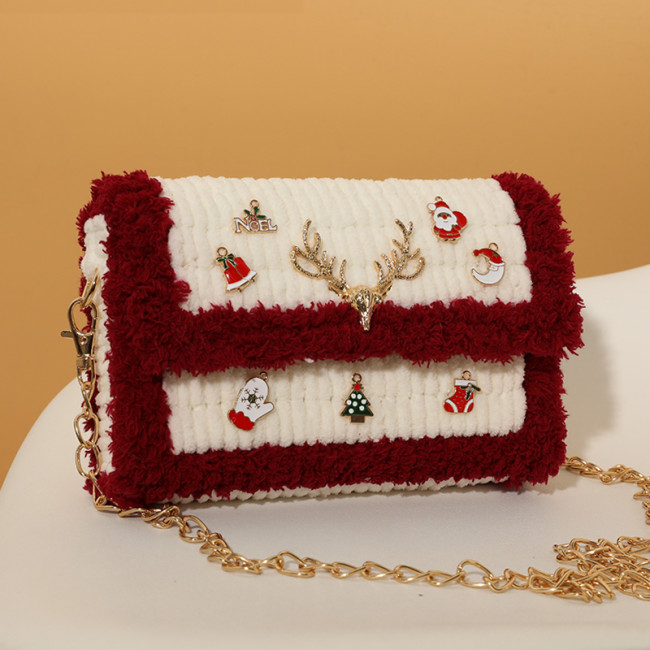 【Kectios™】新年禮物手工編織包包diy材料包自制作網格手織送女友閨蜜手工包
